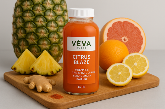 Veva Juice Citrus Blaze - Corrected Label